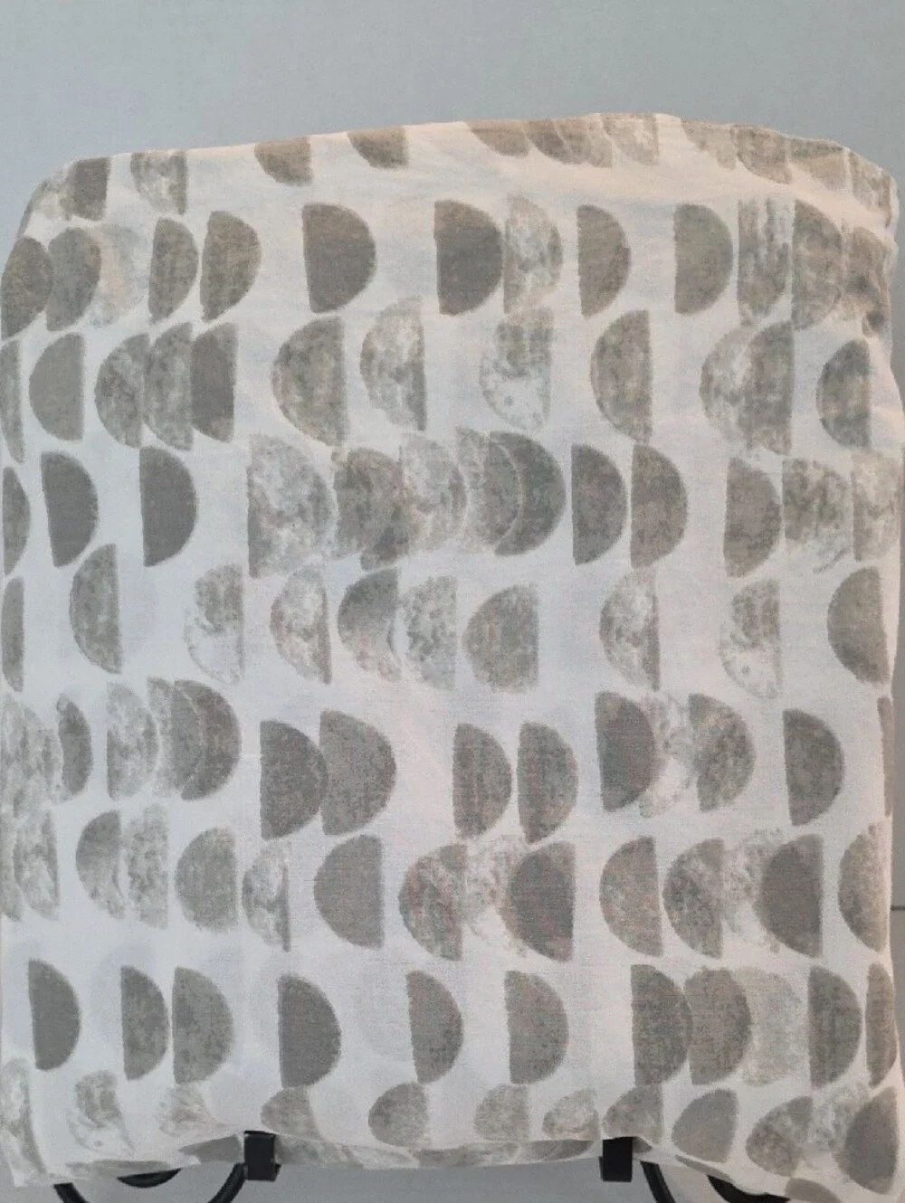 West Elm Modern Motif Gray White Organic Cotton Twin Duvet Cover